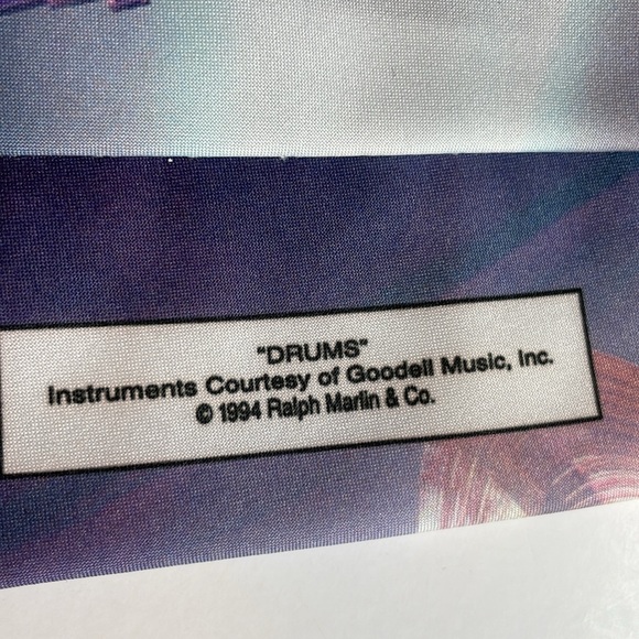 Ralph Marlin Drums Polyester necktie tie 54” X 3 5/8” vintage 1994 music rock - Picture 7 of 8